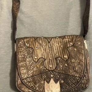 Viva Of California Metallic Leather Shoulder Bag